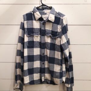 Abercrombie & Fitch Blue Plaid Flannel